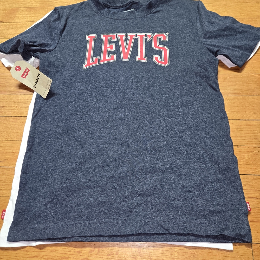 Levi's Navy Blue Short Sleeve Tee with Red Logo